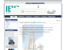 Tablet Screenshot of ibs-immo-ulm.de